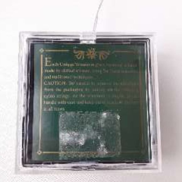 Hand Spun Clear Sparkle Wings Glass Angel Holiday - Picture 5 of 5